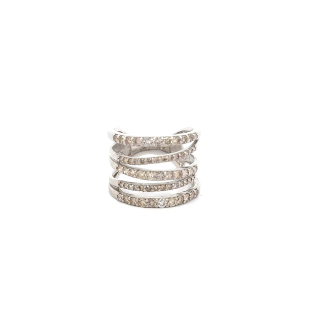 Diamond Ring: K18WG-8.180gms-WG