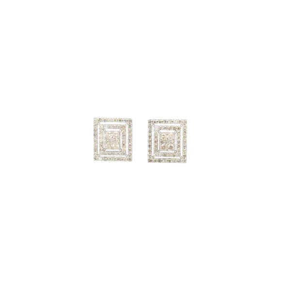 Diamond Earrings: KPE03-673(N)-WG