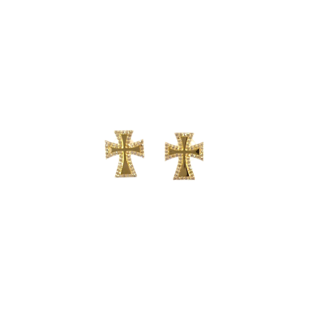 Cross earrings: KPE03-708(N)-YG