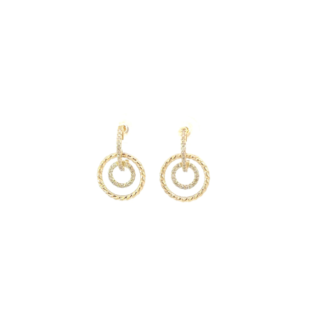 Diamond Earrings: KPE21-644(N)-YG