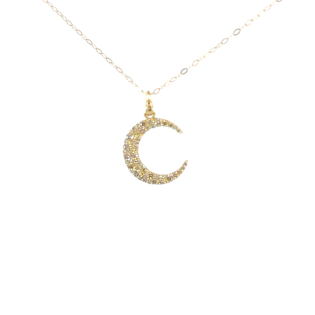 Moon diamond Pendant: KPN33-533-YG