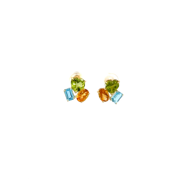 Multicolor cluster earrings  - KPE40-817