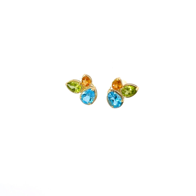Peardrop Cluster Earrings - KPE40-851
