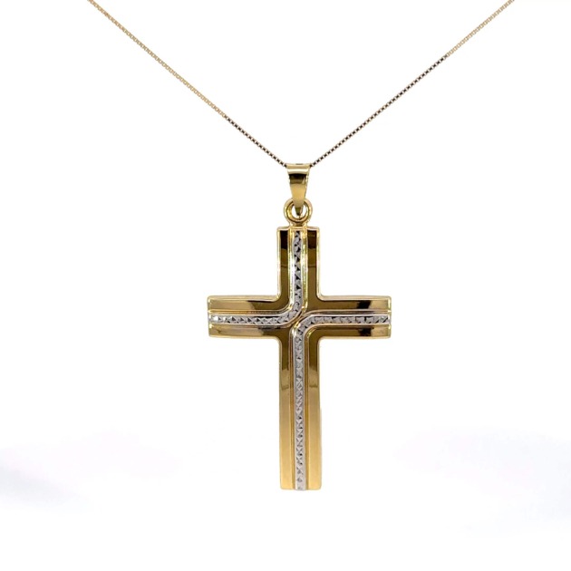 Chunky Gold Cross Pendant - KPN42-719