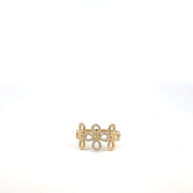 Dainty Clover Diamond Ring - KR21-808